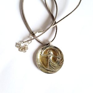 Happiness - Schmuckmedaille aus Feinsilber vergoldet