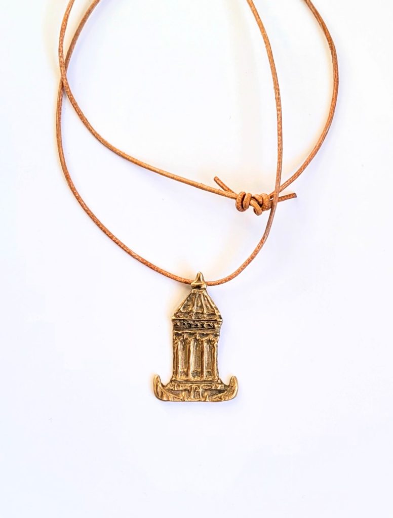 Mannheimer Wasserturm – Schmuckanhänger aus Bronze, Vintage-Charakter