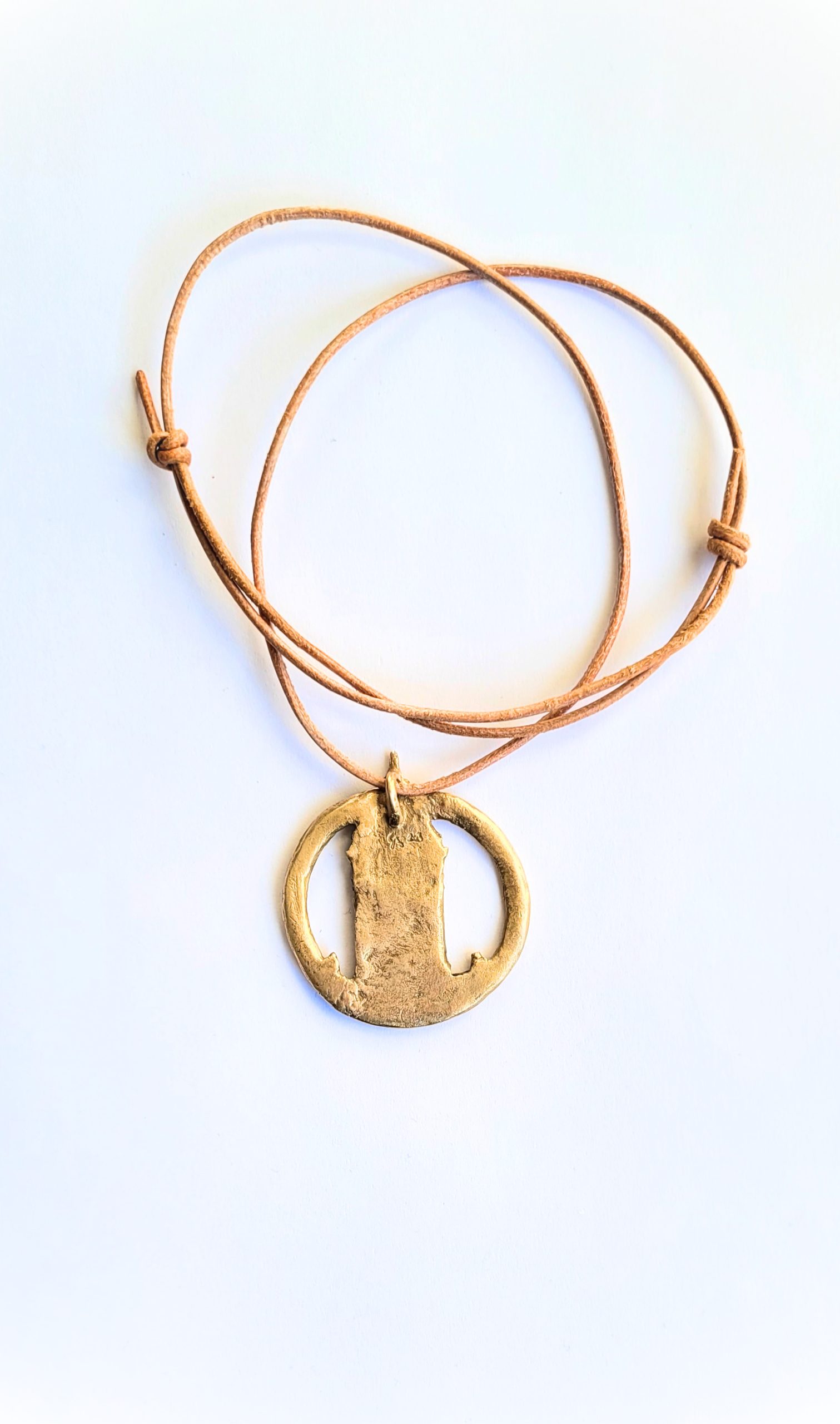 Mannheimer Wasserturm – Schmuckmedaille aus Bronze mit hellbraunem Lederband – Bild 14