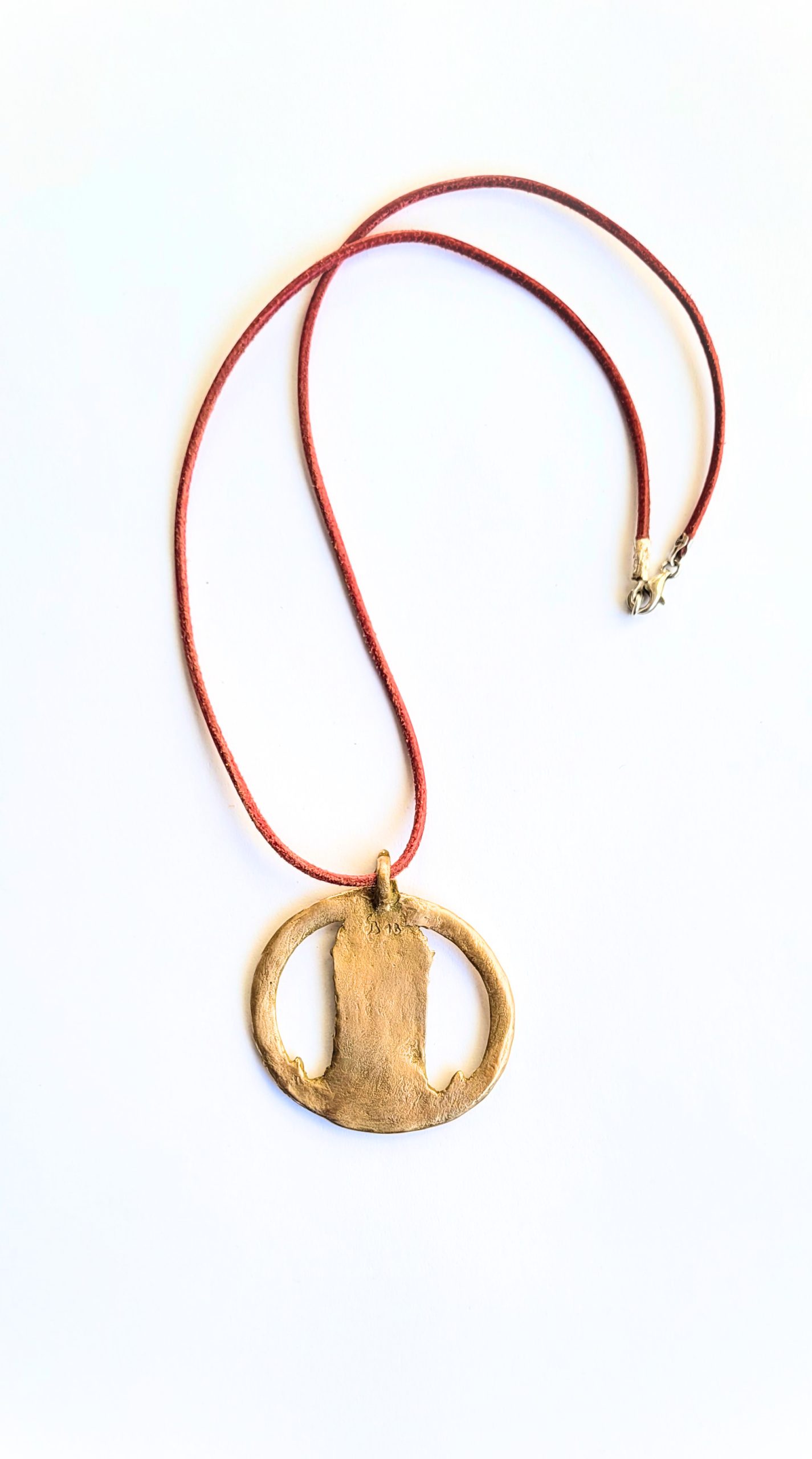 Mannheimer Wasserturm – Schmuckmedaille aus Bronze mit dunkelrotem Lederband – Bild 9