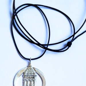 Mannheimer Wasserturm – Schmuckmedaille aus Feinsilber mit langem Lederband